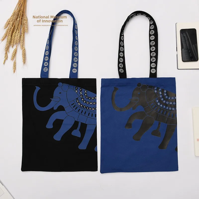 Creative Cultural Museum Canvas Bag Set Single Shoulder Handheld Tote Bag Birthday Gift Southeast Asian Style Cartoon Element