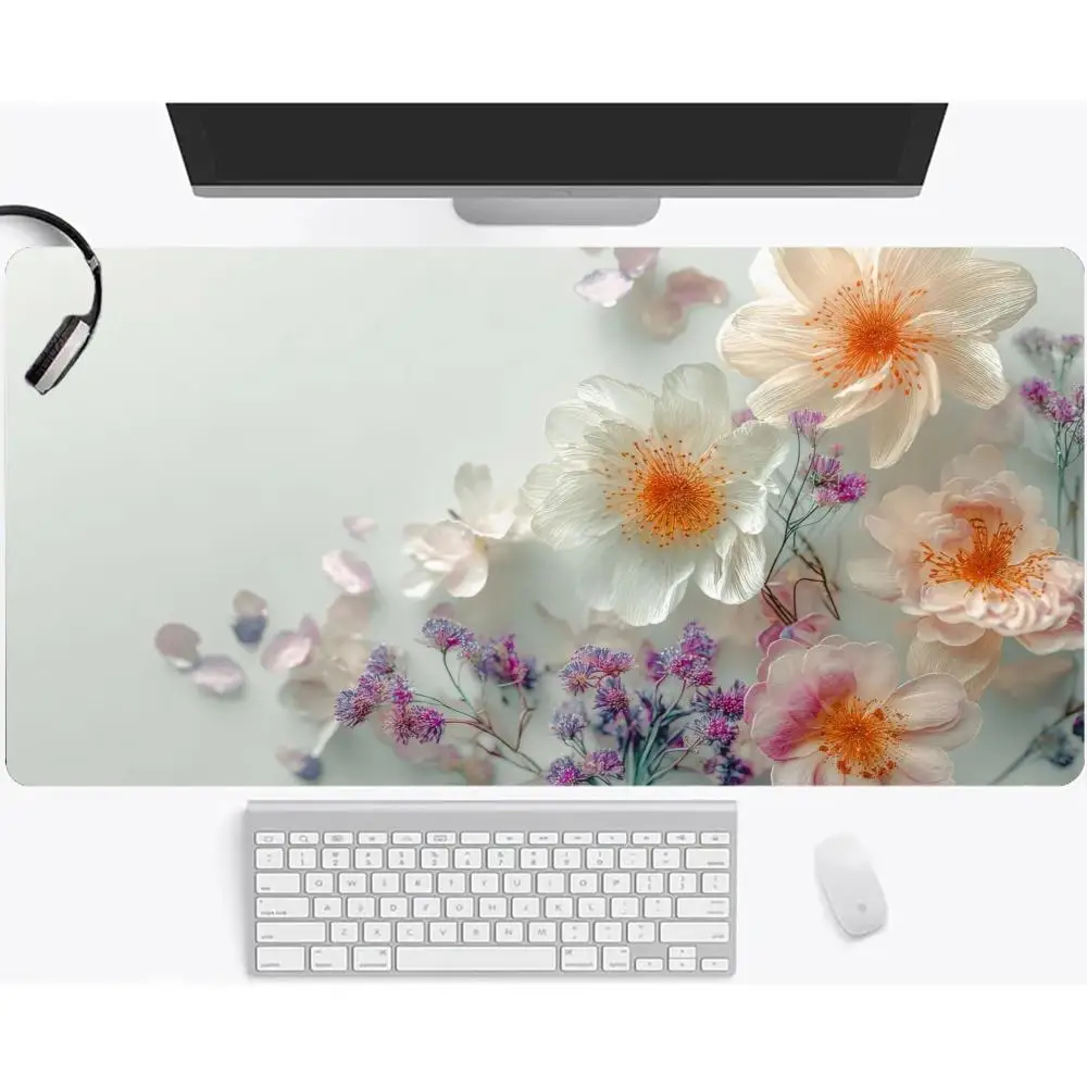

Mouse Pad Desk mat Office bedroom mat Anti-slip laptop flower Desktop computer mouse mat