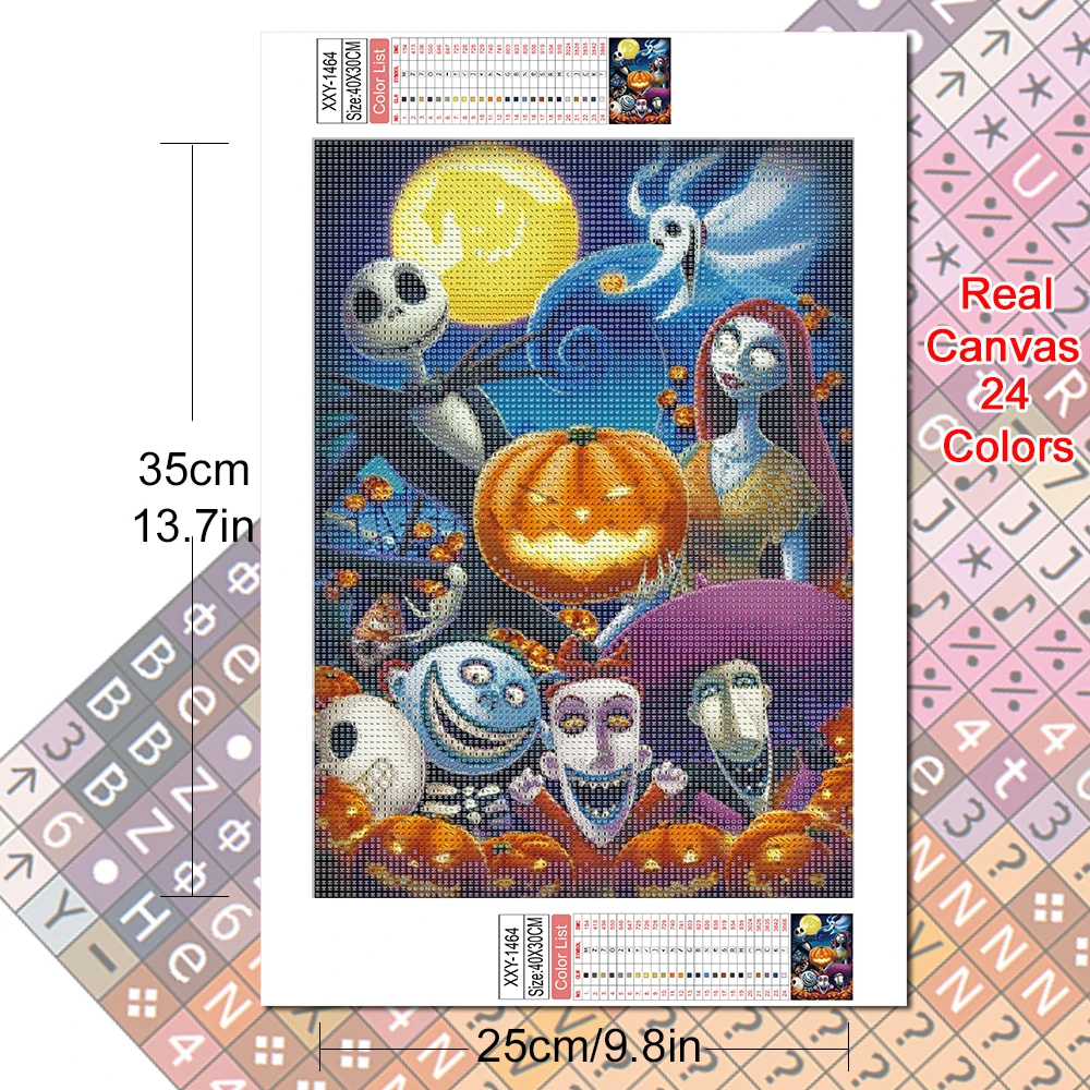 Disney Diamond Mosaic The Nightmare Before Christmas Painting Sally Jack Skellington Embroidery Picture Mosaic Home Decor