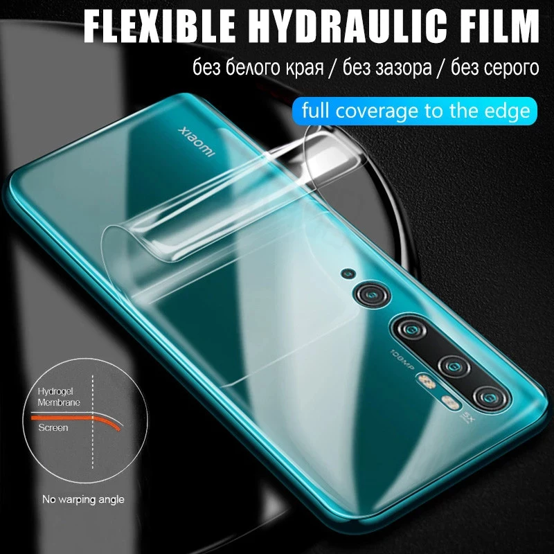 Back Hydrogel Film For Xiaomi Mi 11 10 Ultra Note10 9 8 9T 10T Pro Lite Full Cover Screen Protector for POCO X4 X3 M4 M3 Pro GT