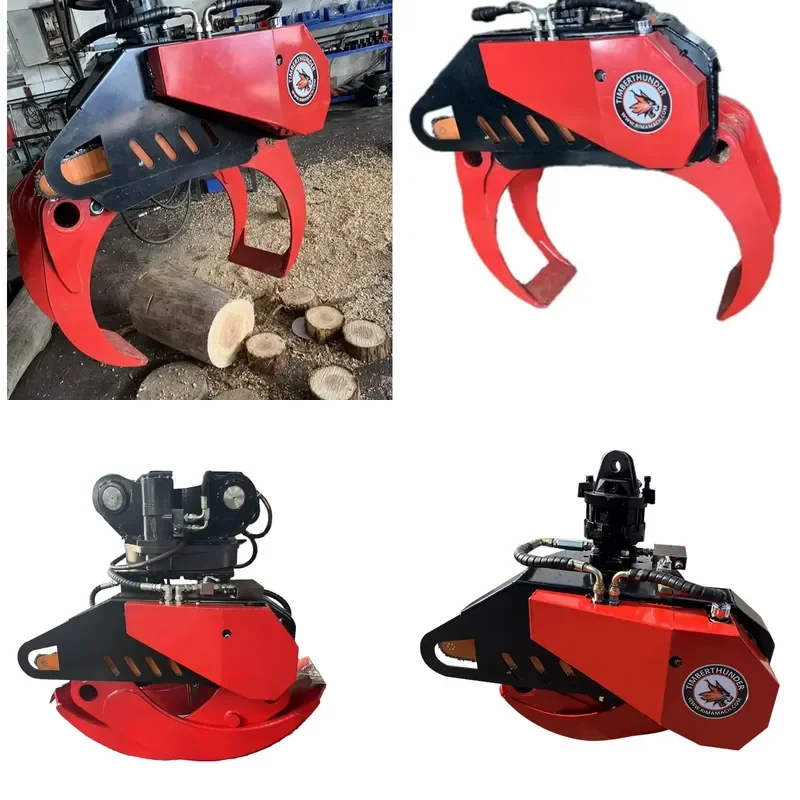 Hydraulic log grab saw, cutting diameter 600mm, opening 1950mm, load 3000kg, 6 tons rotary hydraulic grab saw