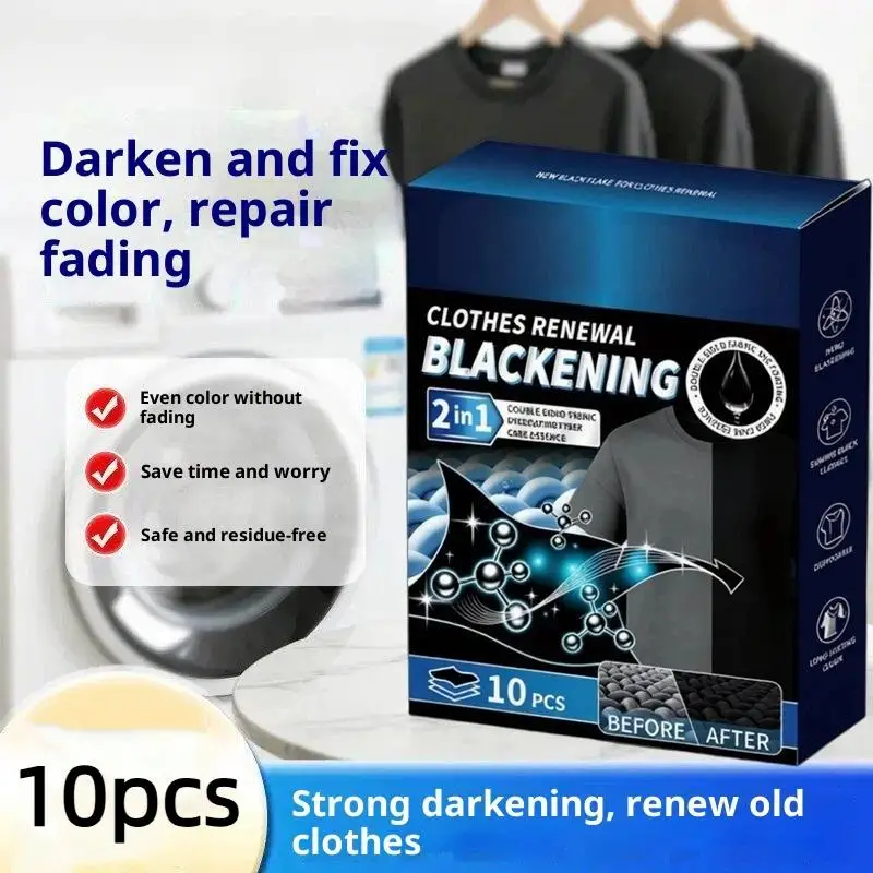 Clothes Black Enhanced Tablets Laundry Blackening Dyeing Tablets Clothes Color Protection Sheets For Washing Machine Cleaning