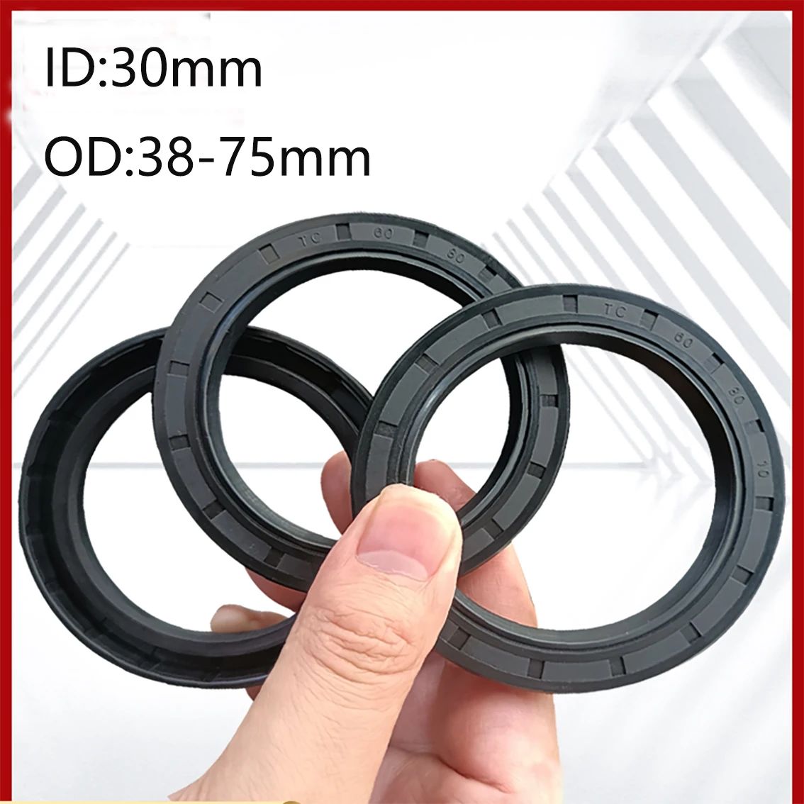 1PCS ID: 30mm TC/FB/TG4 Framework NBR Nitrile Rubber Shaft Oil Seal Outer Diameter 38/40/42/44/45/46/47mm-75mm Height: 5mm-10mm