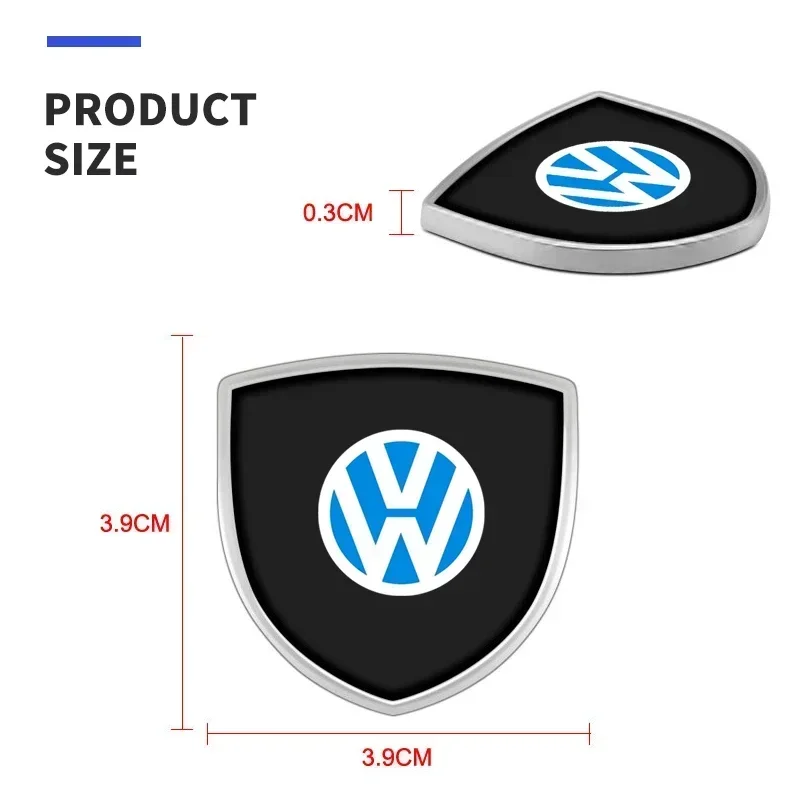 Metal Shield Car Sticker Badge Body Decoration Emblem Auto Exterior Accessories For Volkswagen Nissan Citroen LEXUS Dacia Tesla view 2