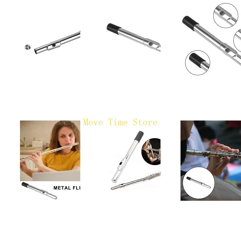 92ME Multifuntional Flute Headjoint 23cm Silver Metal Flute Component Woodwind Instrument Part Cupronickel Flute Head Joint