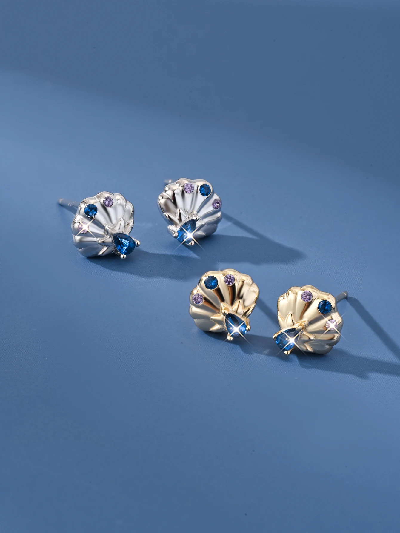 

925 Sterling Silver Shell Inlaid with Zircon, Simple Design Temperament Women's Earrings, Luxurious Jewelry, Holiday Gift