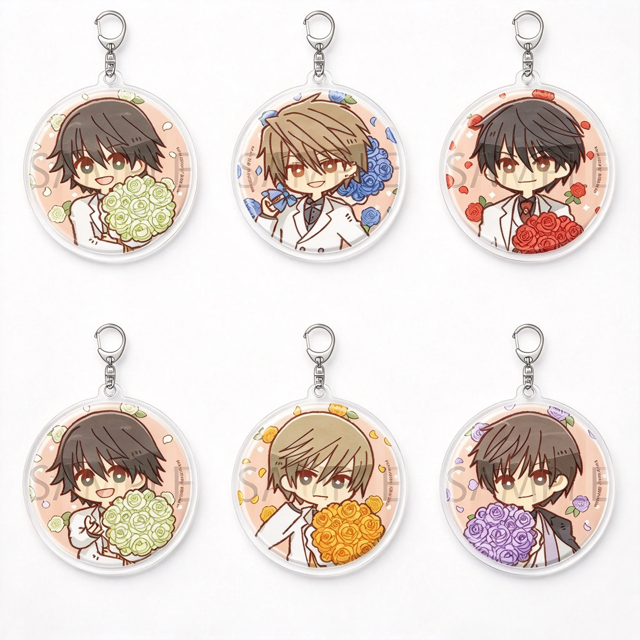 BL Sekai-ichi Hatsukoi The World's Greatest First Love Ritsu Onodera Masamune Takano Circle Acrylic Pendant Keychains Bag Charm