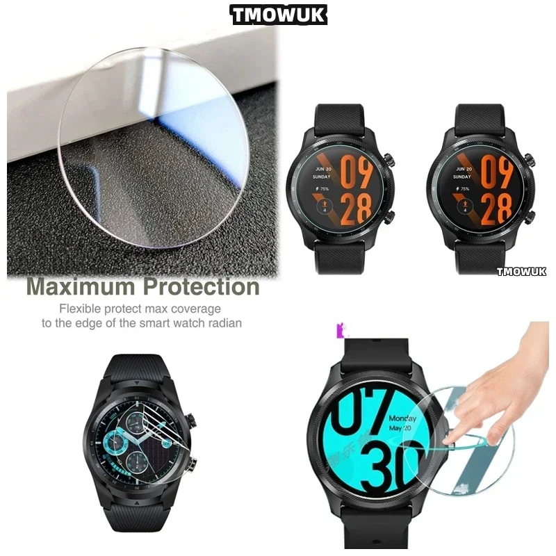 For TIC Watch Pro 5 Pro5 Enduro, Elegant Glass Screen, 9H, Anti-Scratch, HD Clarity