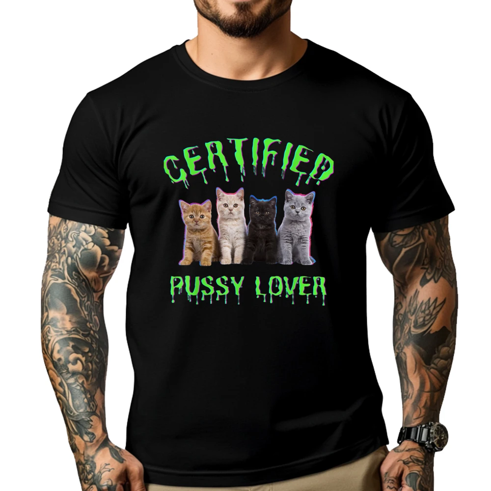 Komik uygun utanç verici yetişkin mizah kedi sevgilisi XS Grafik T Shirt Erkekler Için Hediyeler Kore sevgililer Günü Üstleri ve Tees