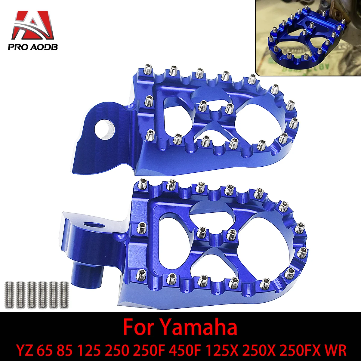 CNC Footpeg Foot peg Pedals Rest For YAMAHA YZ 65 85 125 250 250F 450F 125X 250X 250FX 450FX WR 250F 450F Motorcycle Accessories