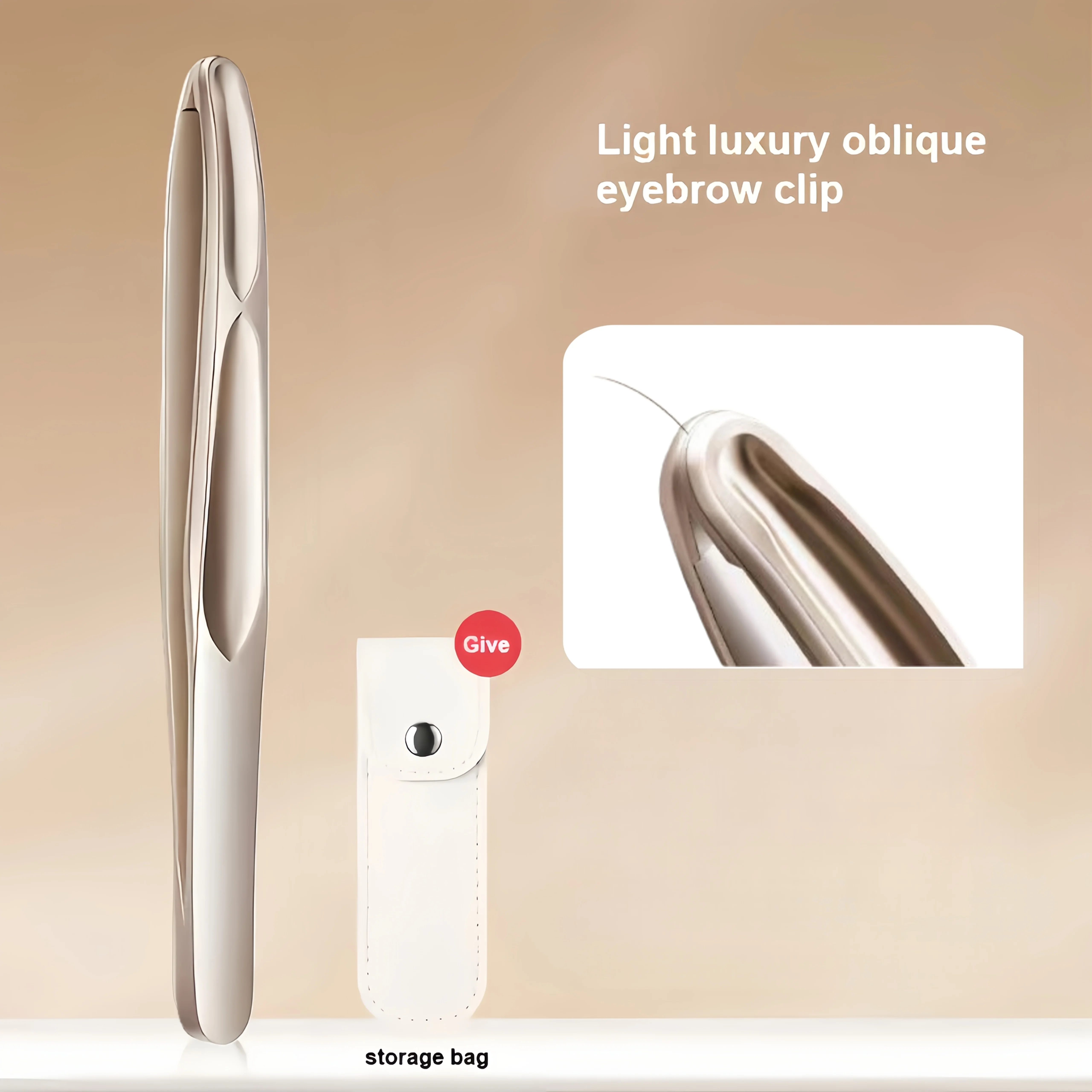 눈썹, 콧수염 및 수염 정리용 스테인리스 스틸 핀셋, 꼼꼼하고 통증 없는 제모 도구, 단단한 고정력