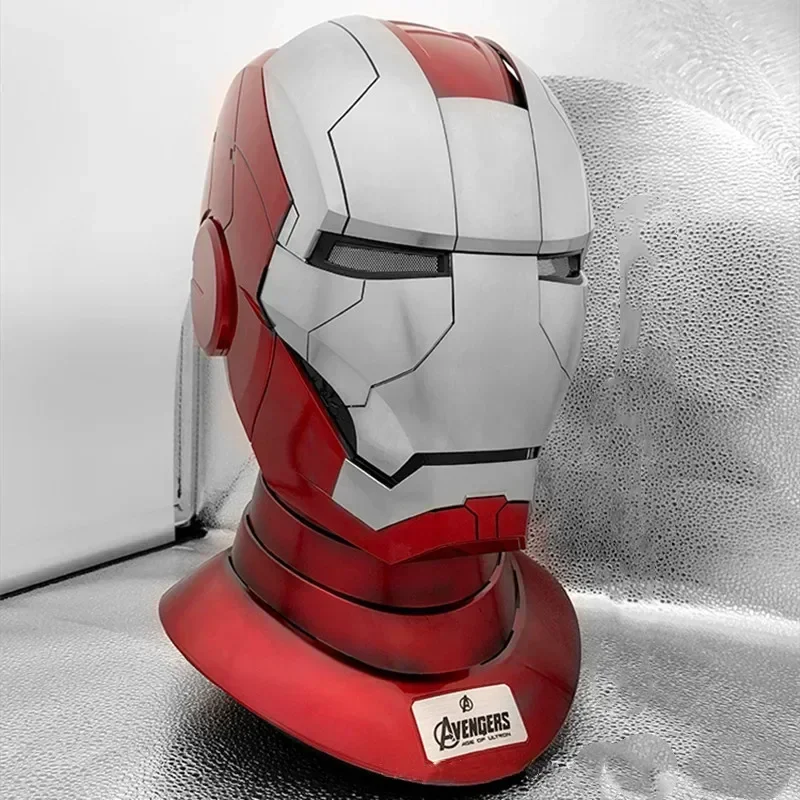 Iron Man Mk5 Marvel Helmet 1:1 Wearable Jarvis Intelligent Ear Voice Control Remote Control Triple Glow Ornaments Model Kid Gift