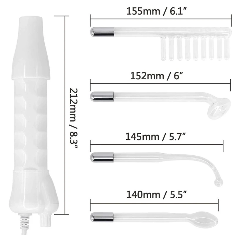 Máquina de belleza de tubo de electrodo, varita de ozono de alta frecuencia para vello Facial, masaje de ojos, herramienta de cuidado de varita Facial de alta frecuencia