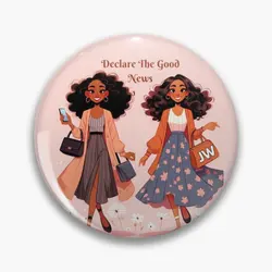 Declare The Good News Sister Preaching Soft Button Pin Clothes Collar Funny Jewelry Metal Women Fashion Brooch Creative Gift