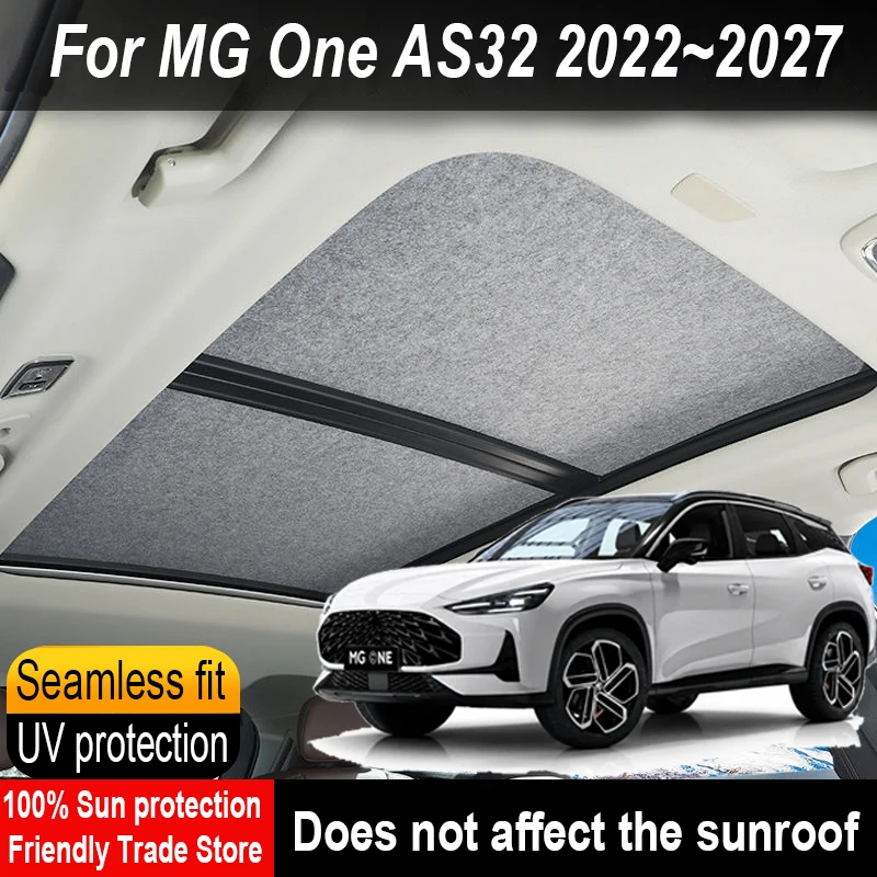 Car Sunroof Insulation Roof Visor For MG One 2022~2027 AS32 Protection Anti-UV Electrostatic Adsorption Sky Curtain Sunshade