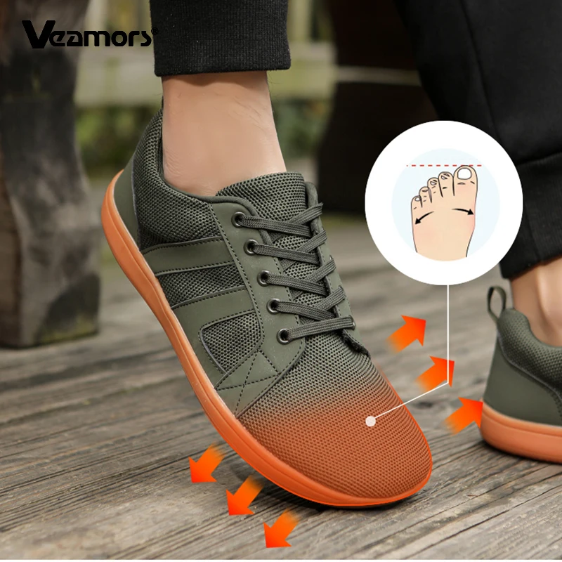 Minimalist Barefoot Shoes Unisex Light Breathable Wide Toe Sneakers Non-slip Men's Running Shoes Outdoor Casual Walking Shoes