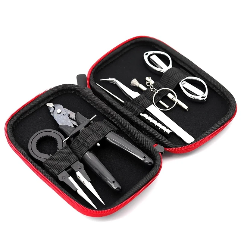 1 Set Mini DIY Tool Bag Tweezers Pliers Portable Blacksmithing Toolkit Sets Wire Heaters Kit Coil Jig Winding For Packing