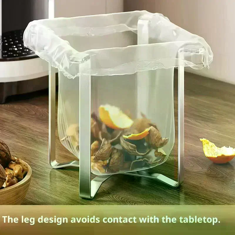 Stainless Steel Kitchen Sink Strainer Disposable Mesh Lightweight Sink Basket Holder Desktop Trash Can 1/2PCS