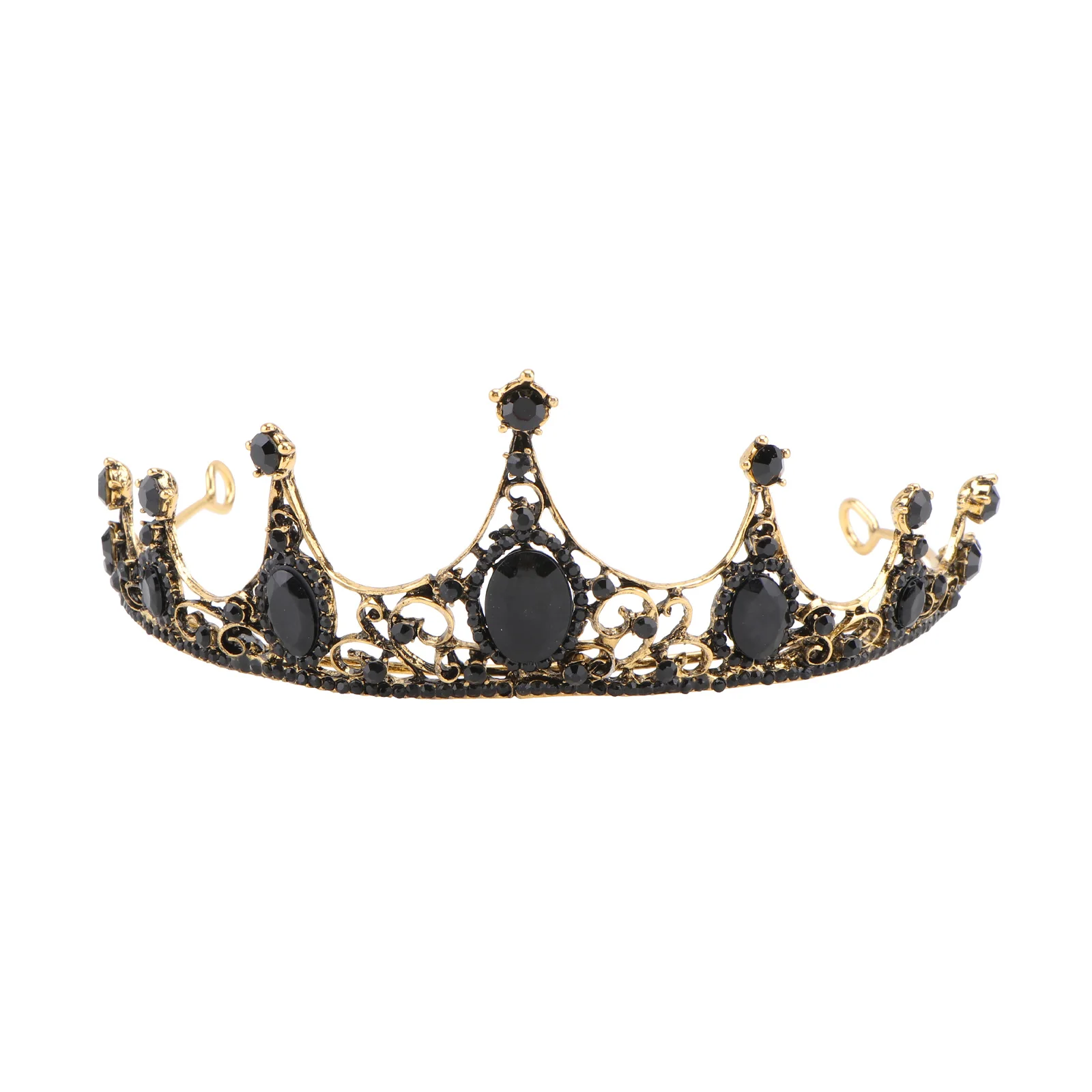 

Crown Princess Rhinestone Tiara Bridal Crystal Crown Bride Headdress Baroque Headband Lightweight Non Fading Party Prop