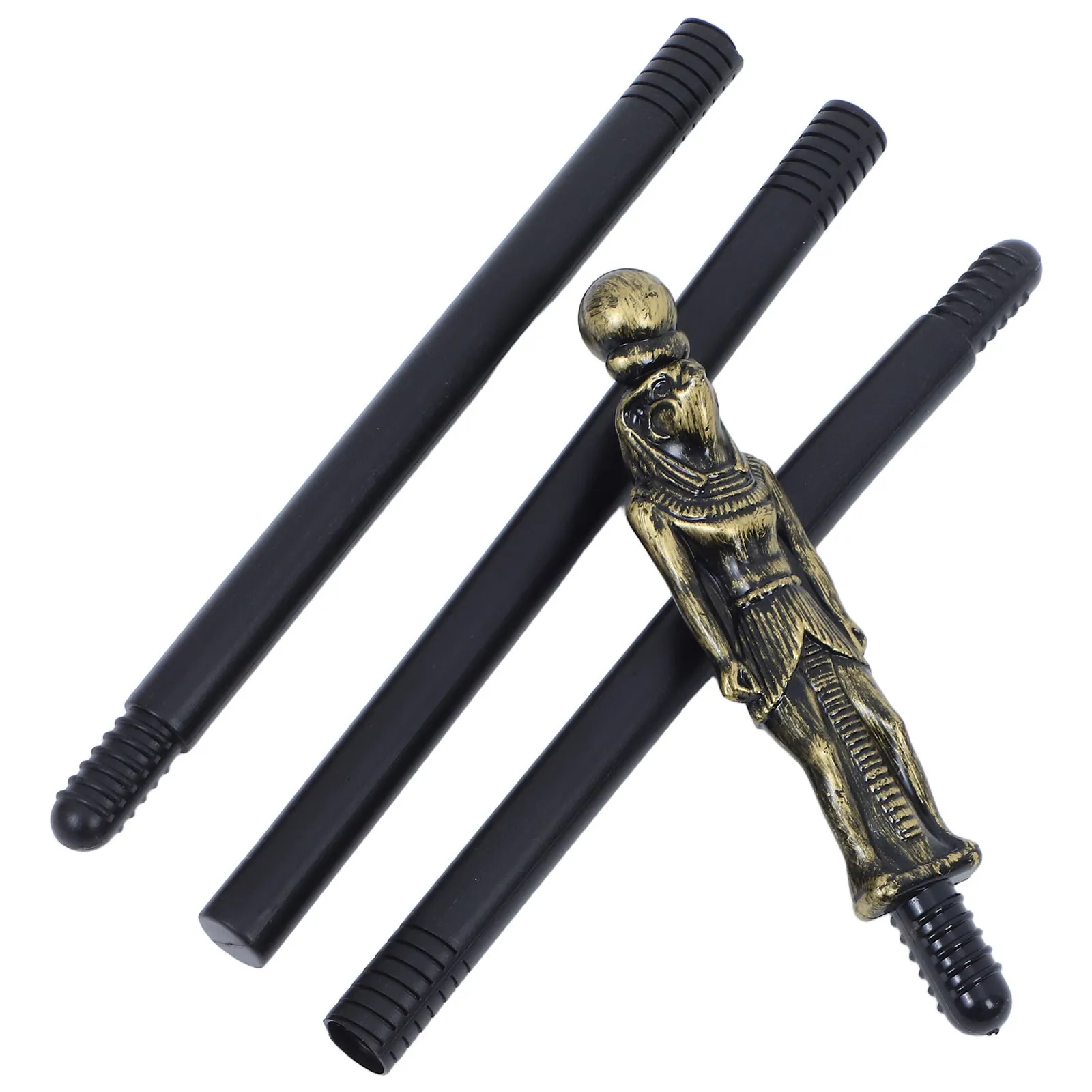 ไม้เท้าฟาโรห์สำหรับฮาโลวีน ทำจากพลาสติก ใช้เป็นอุปกรณ์ประกอบชุดแฟนซี งานปาร์ตี้ลึกลับ ของตกแต่งสำหรับผู้ใหญ่