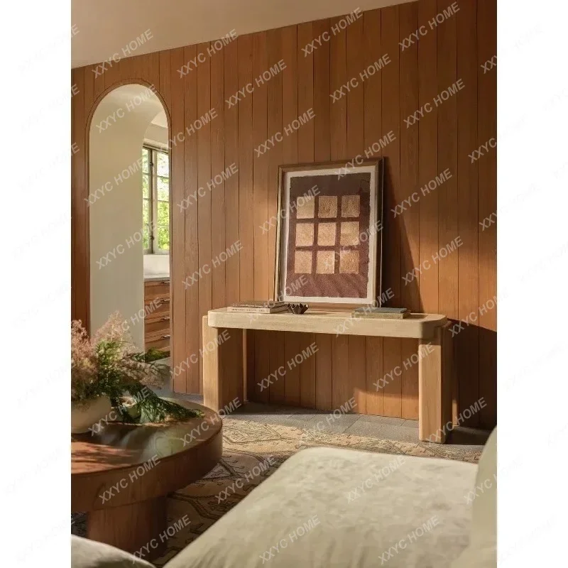 H Travertine Entrance Platform Living Room Light Luxury Entrance Platform Strip Case Landing Home Household Shelf