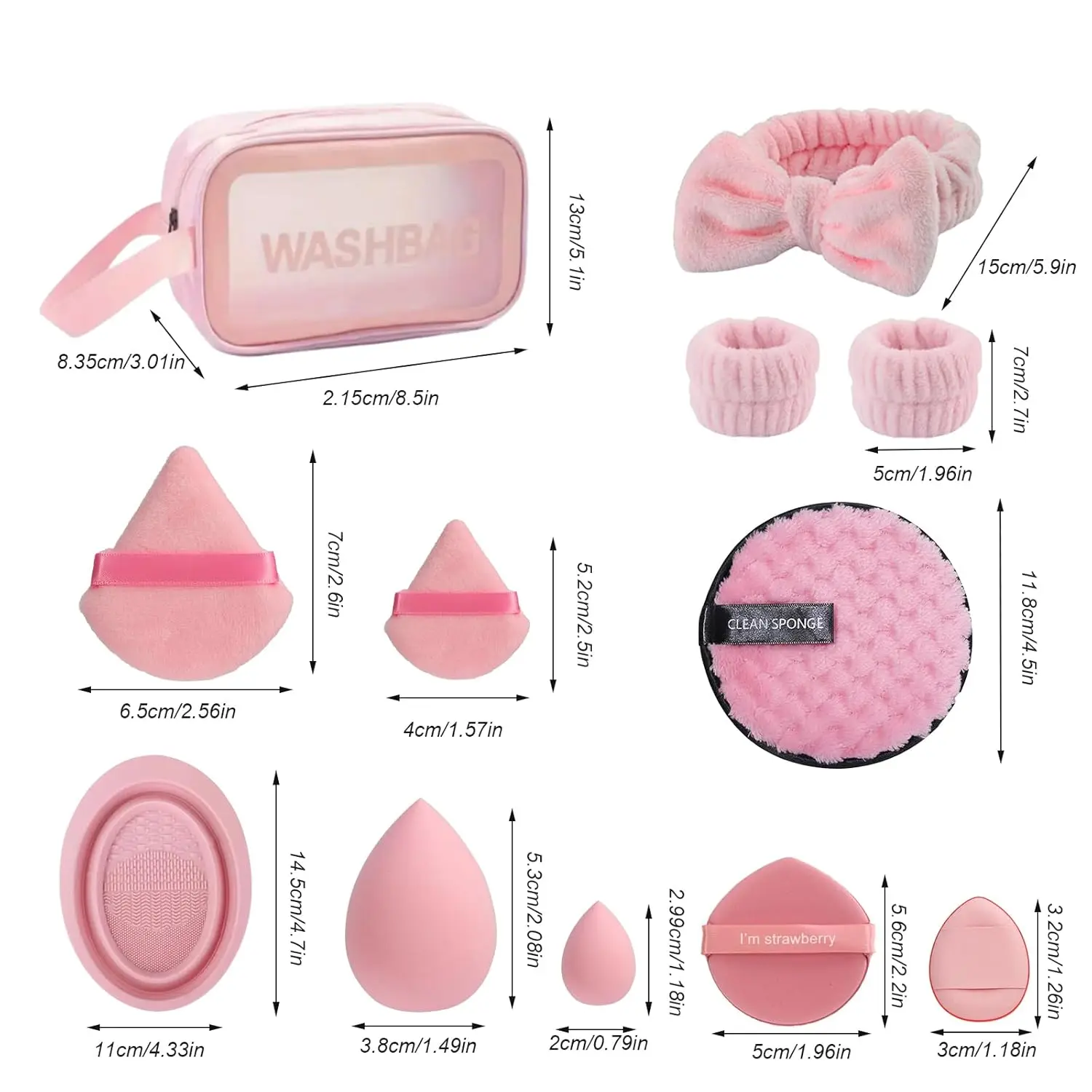 Conjunto de pincéis de maquiagem sintética premium profissional, 42 peças, adequado para iniciantes, para base facial, pó, corretivo, pincéis para os olhos