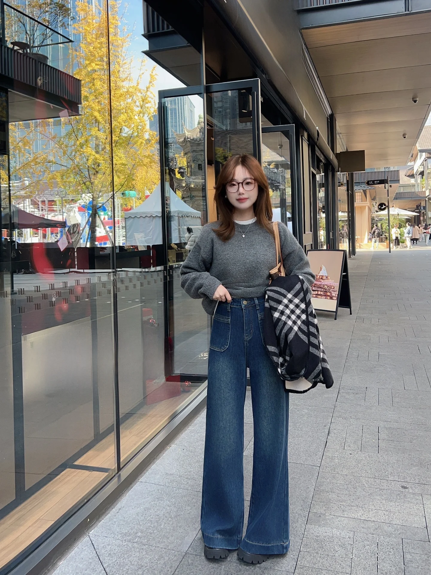 

Зимние джинсы Thiened Fce с высокой талией, слегка расклешенные, утепленные, облегающие брюки для женщин, повседневные