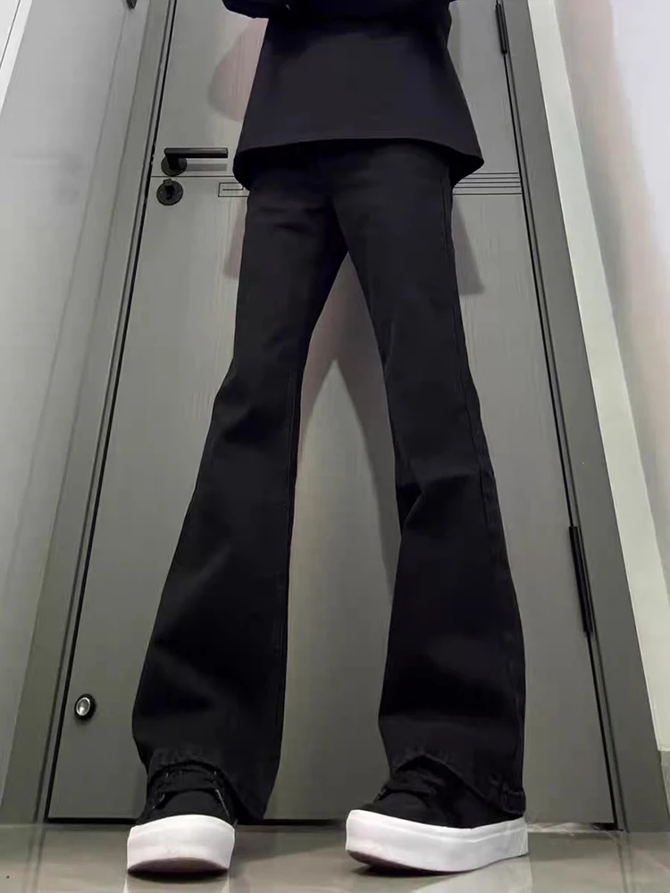 Cleanfit Extended Length High Waist Straight Leg Jeans Men's American High Street Sle Bla Slim Fit Jeans Youth Faion