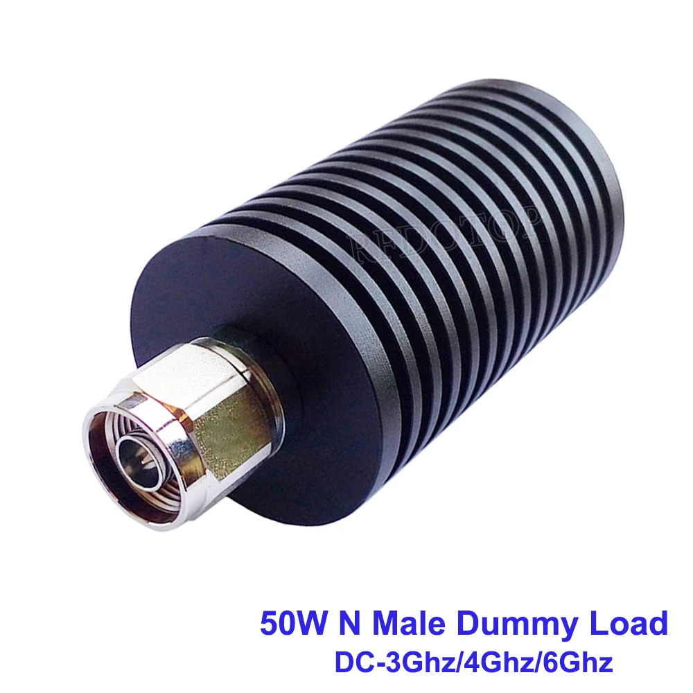 50W N Male/Female Connector DC-3Ghz/4Ghz/6Ghz SWR≤1.20 50 Ohm RF Coaxial Termination Dummy Load Nickel Plated RF Accessories