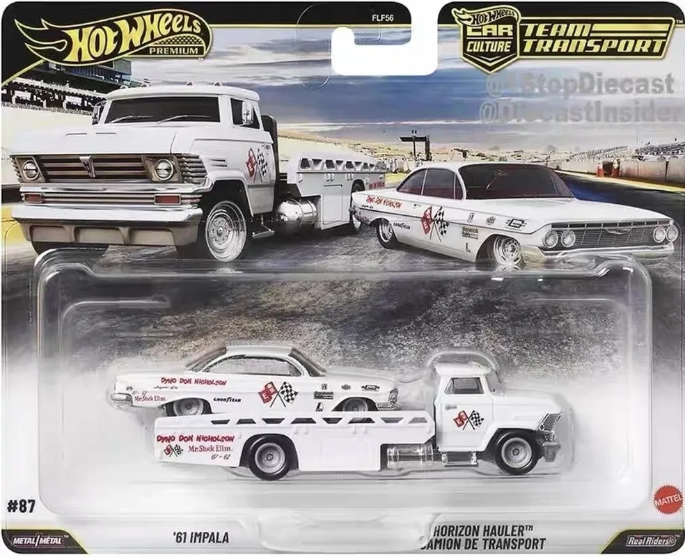 Hot Wheels 1/64 Team Transport Series Diecast Legering Model Auto Ford Chevrolet Impala Toyota Supra Collectible Toy Kerst Speelgoed