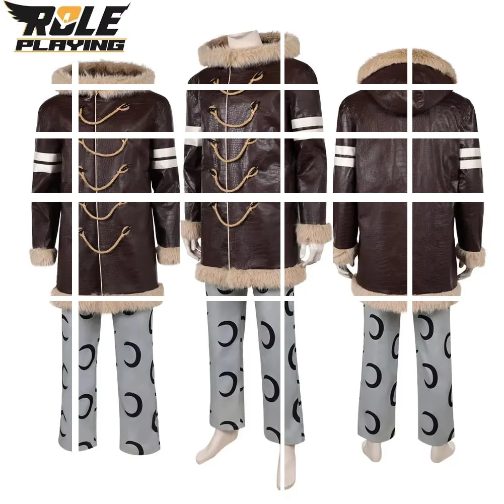 

Usopp Cosplay Men Fantasy Coat Pants Costume Movie Navigator Roleplay Clothing for Adult Male Boys Halloween Carnival Party Suit