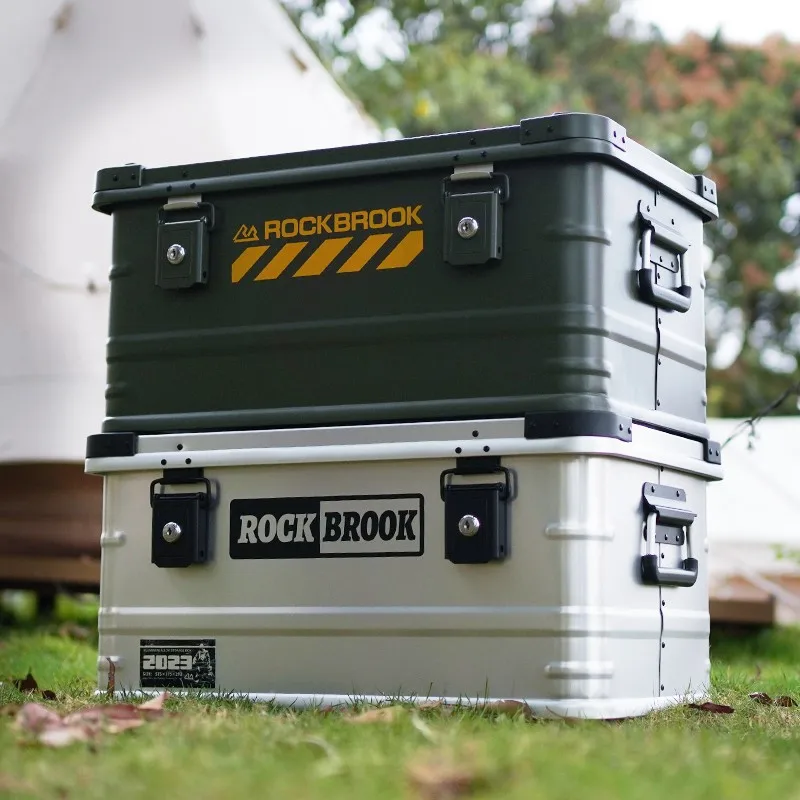 

Outdoor camping storage box, Xingmai 50 aluminum-magnesium alloy box, car trunk with lock, finishing storage box