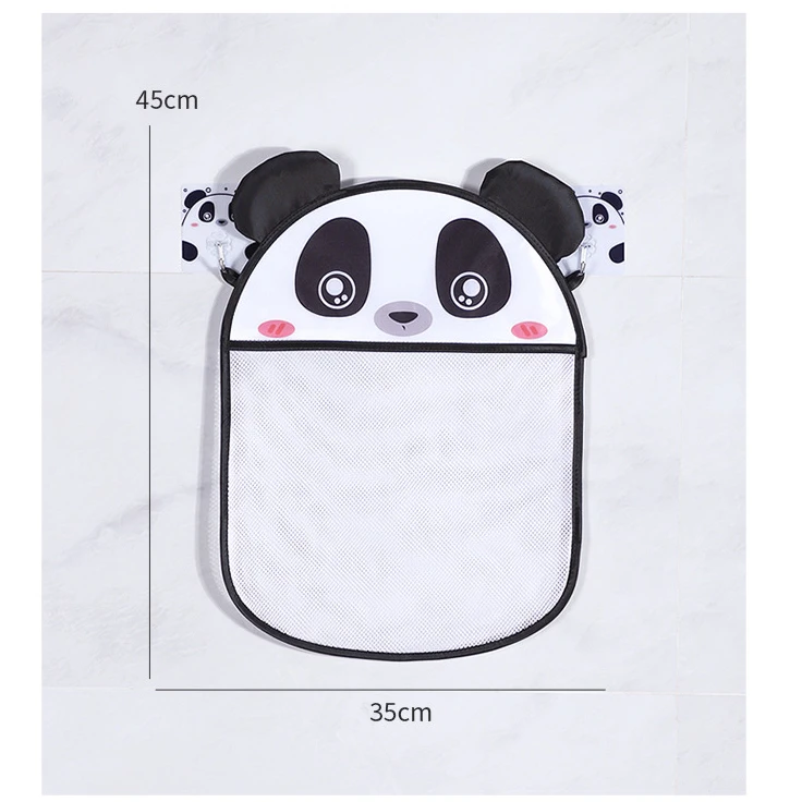 Cartoon Animal Shower Hanging Basket Cute Mesh Bag Bathroom Storage Organizer Holder for Children Baby Bath Water Toy Net Pouch