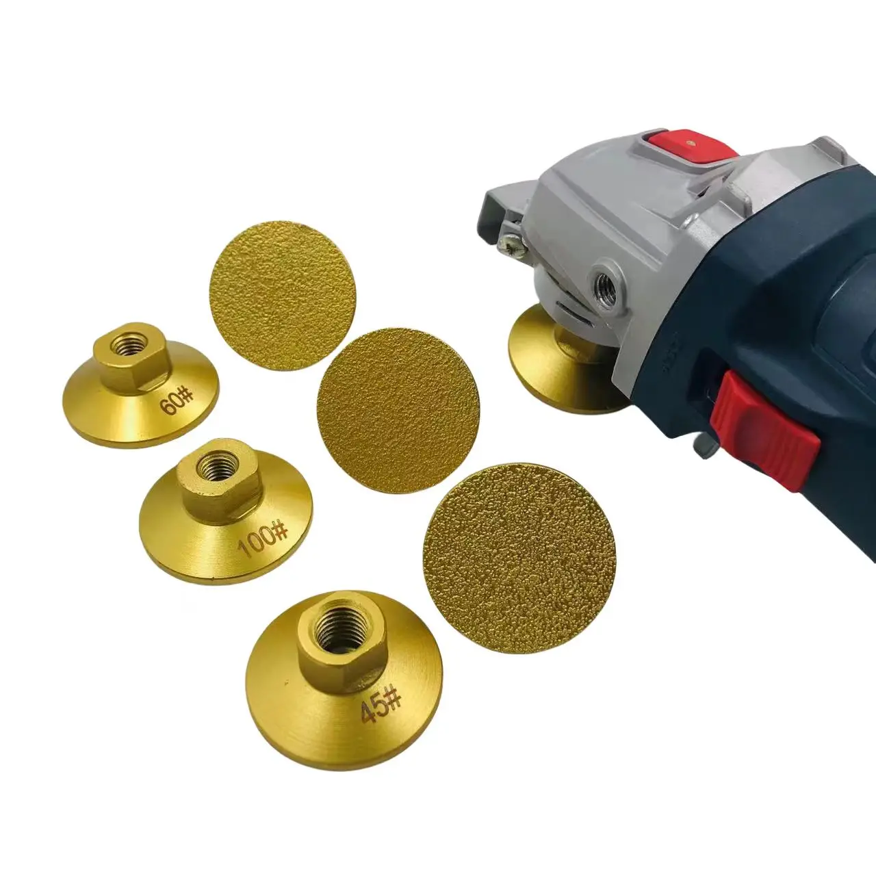 45/60/100# Brazed Flat Grinding Head Abrasive Polishing Stone Marble Quartz Granite Cobblestone Grind Sharp Efficient