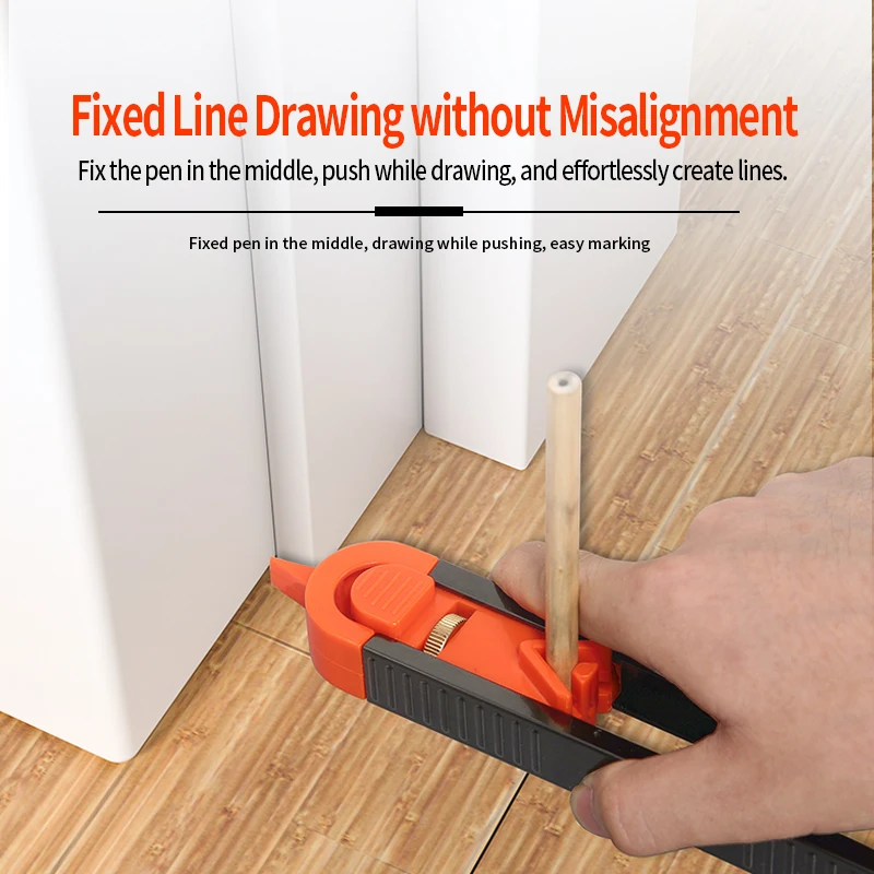 New Profile Scribing Ruler Contour Gauge with Lock Adjustable Locking Precise Woodworking Measuring Gauge Profile Duplicator