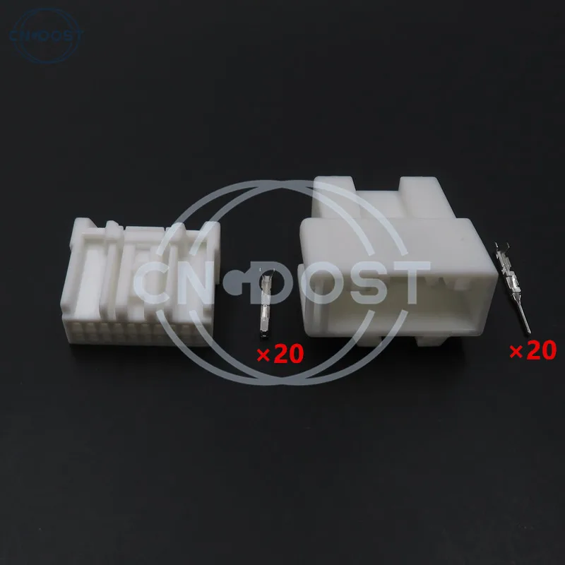 1 Set 20 Pin AC Assembly Car Replacement Plug Auto Parts Automobile Male Female Unsealed Cable Socket 6098-4589 6098-4595