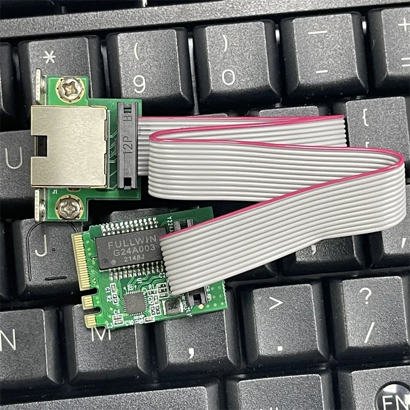 جديد M2 إلى RJ45 COM ميناء Lan محول محول الشبكة 10/100/1000Mbps RTL8111H/RTL8111F رقاقة M.2 A + E جيجابت إيثرنت بطاقة الشبكة
