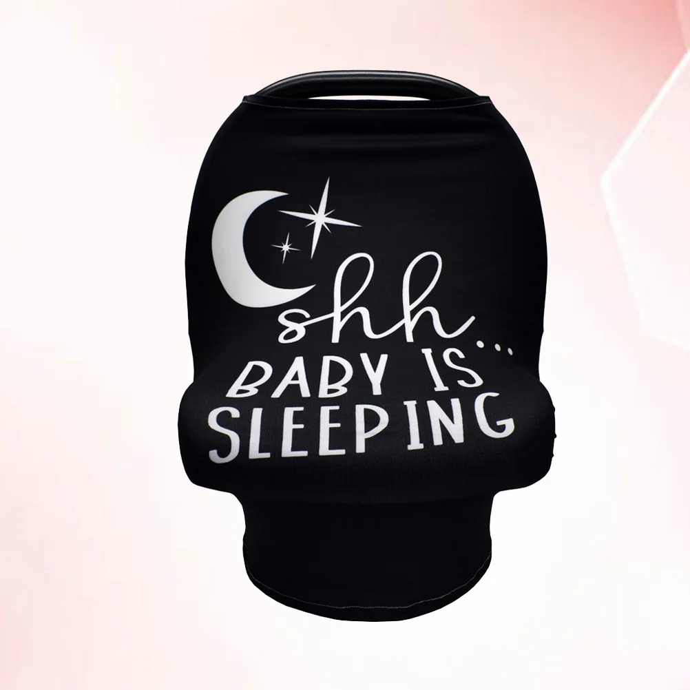 Black Multi-Functional Nursing Cover Baby Stroller Car Seat Protector Lightweight Breathable Scarf Shield Baby Seat Cover