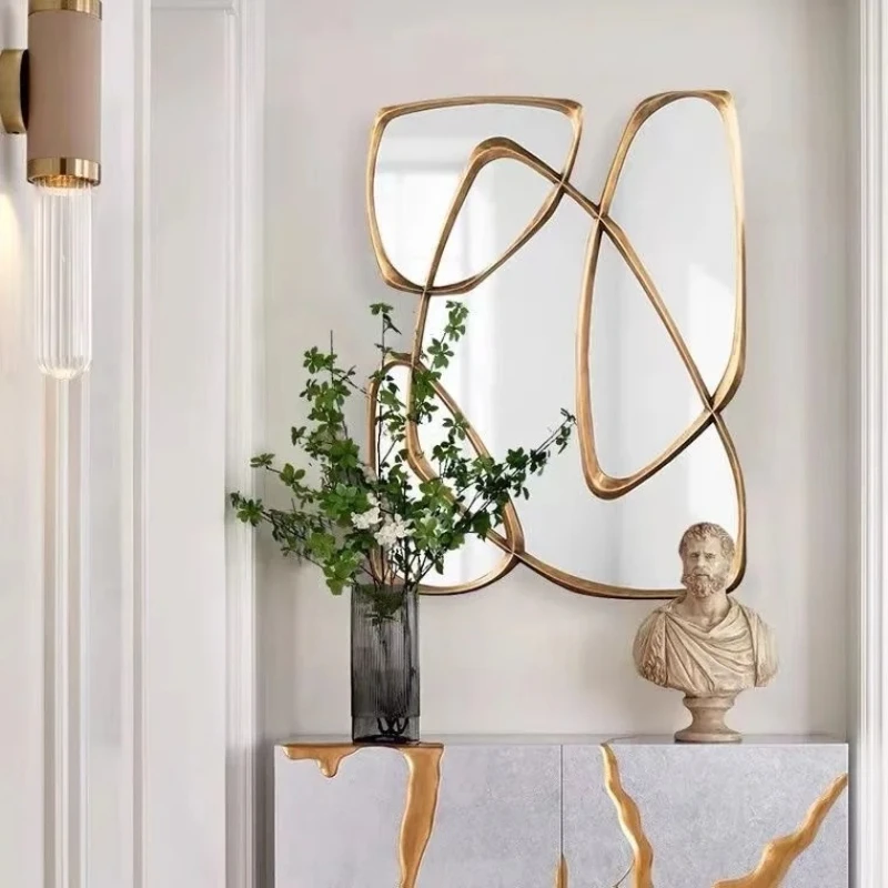 

70 * 90Cm New Delivery Product 2024 Large Wall Bedroom Makeup Mirror Bathroom Home Decoration Luxury Art Frame Home Decoration