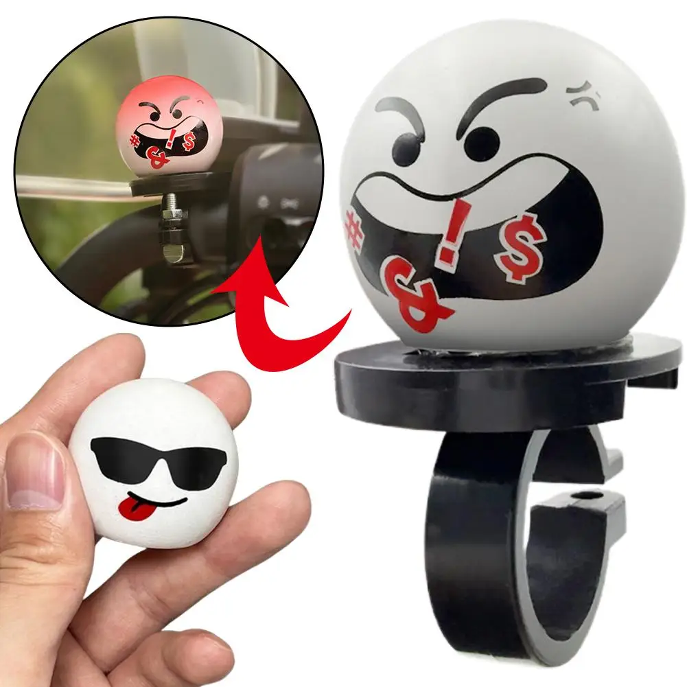 البيض الإبداعي دراجة نارية دراجة سيارة الحلي ، التعبيرات لطيف ، سيارة الأشعة فوق البنفسجية تغيير شخصية الديكور وجوه ، هدية يبتسم V7J1 #6