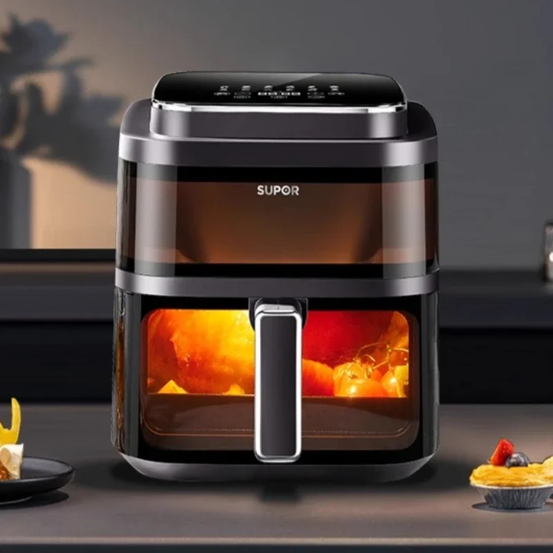 مقلاة هوائية بصرية منزلية ذات سعة كبيرة، متعددة الوظائف، مقلاة كهربائية للتدفئة بدون قلاب