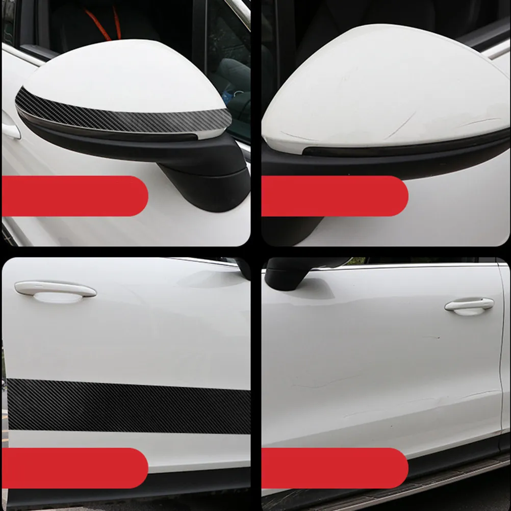 1 Roll Car Anti-Scratch Strip Carbon Fiber Bumper Protector Door Edge Guard Auto Body Protector Scratch Proof Tough Corrosion