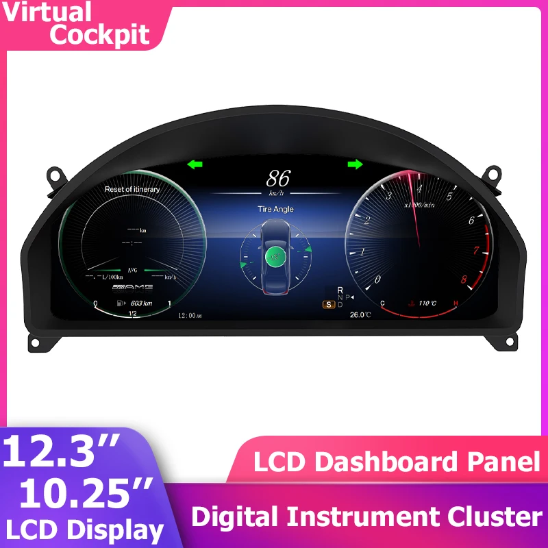 12.3''Digital Instrument Cluster Speedometer For Mercedes Benz E-Coupe W207 C207 NTG4.0 09-12 Dashboard Panel Virtual Cockpit