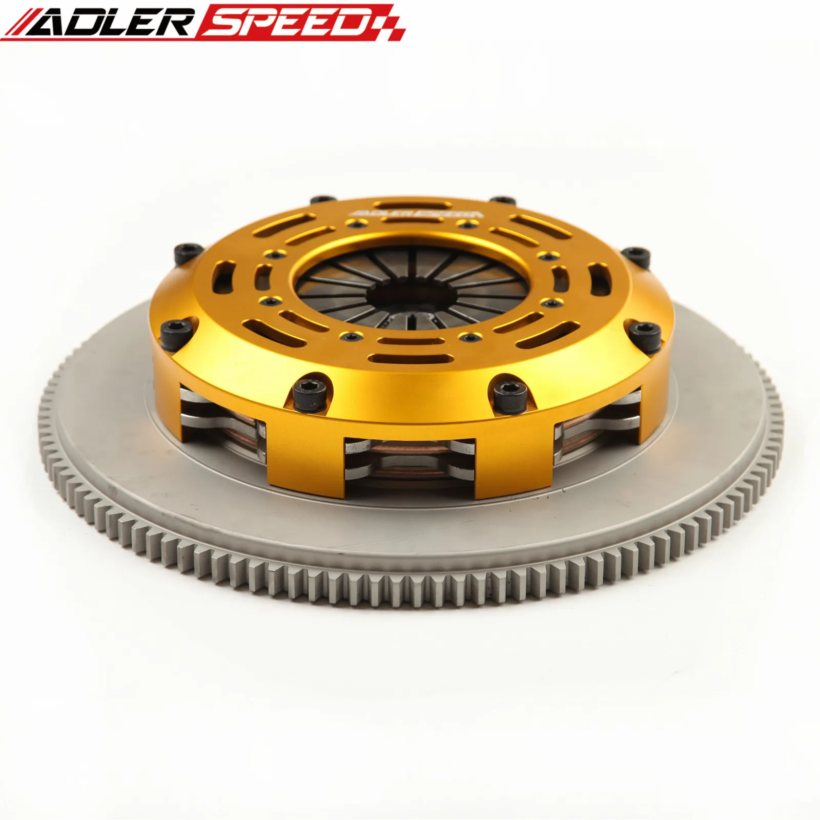 ADLERSPEED RACING CLUTCH TWIN DISC + FLYWHEEL KIT FOR 89-99 NISSAN 240SX 2.4L BASE LE SE KA24DE KA24E