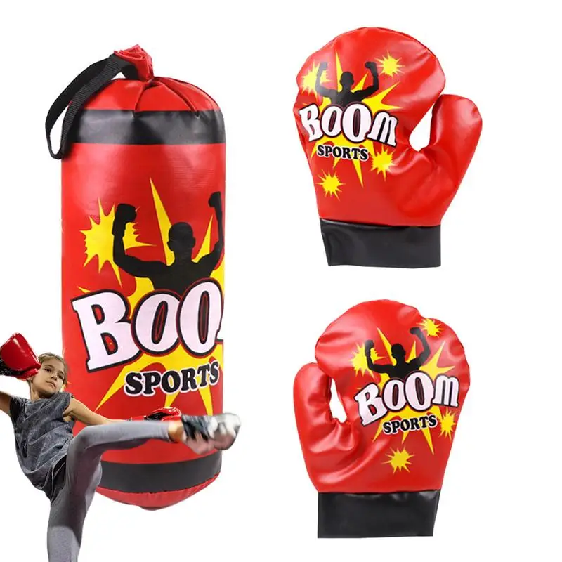 Kids Punching Bag Children\'s Boxing Sandbag And Boxing Gloves Sandbag Boxing Training Equipment For Kids Teens Practice Kicking