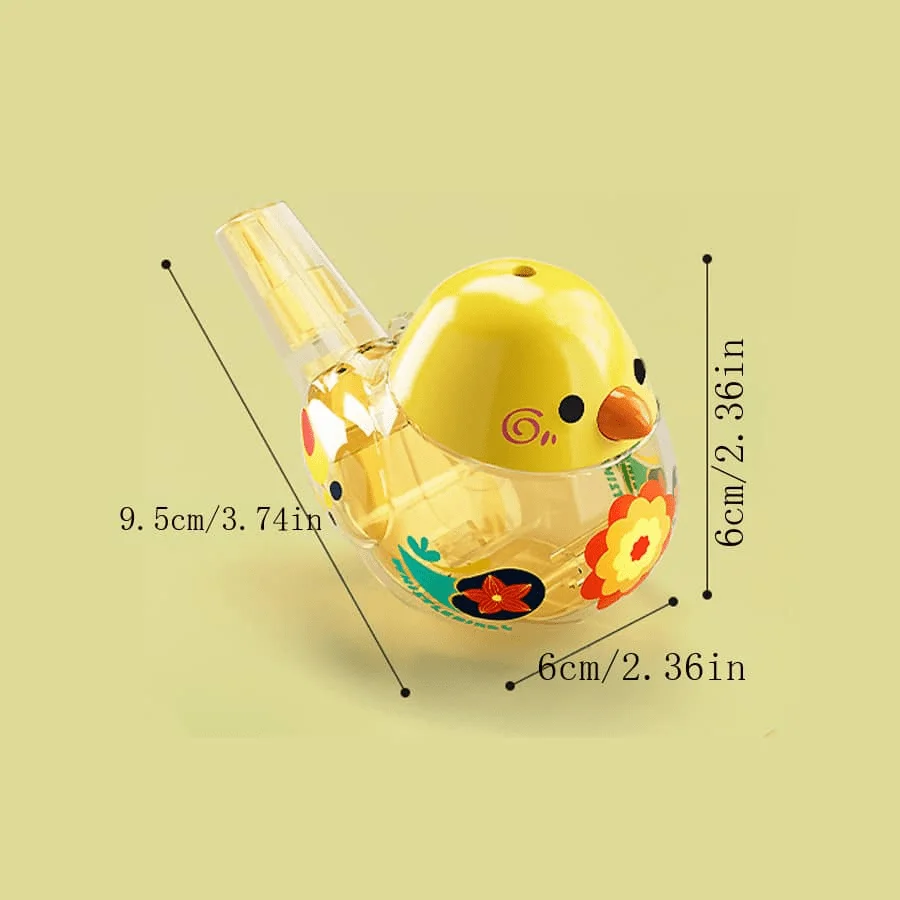 ของเล่นนกหวีดนกการ์ตูนเด็กสีสันสดใสกําลังโหลดน้ําเพื่อเปลี่ยนโทนเสียง