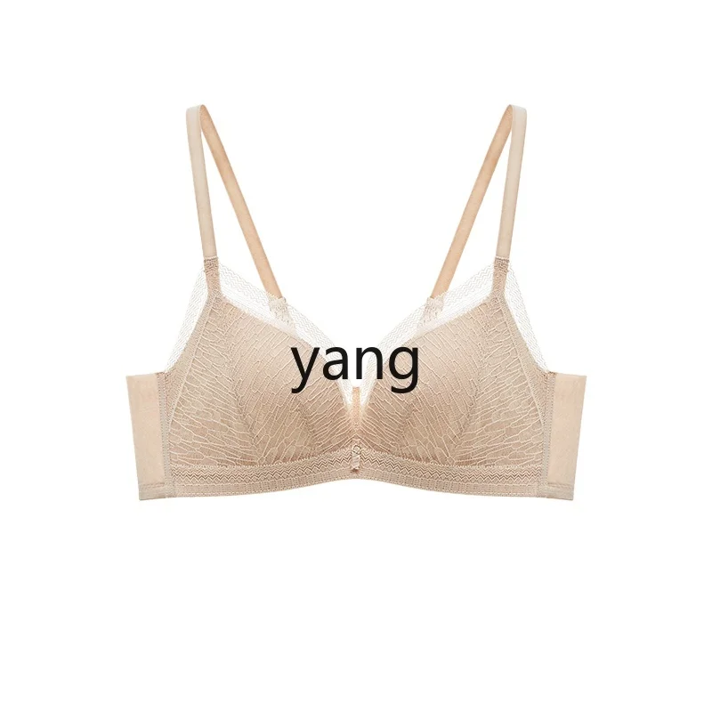 

LMM lace rimless gathered bra women's underwear bra