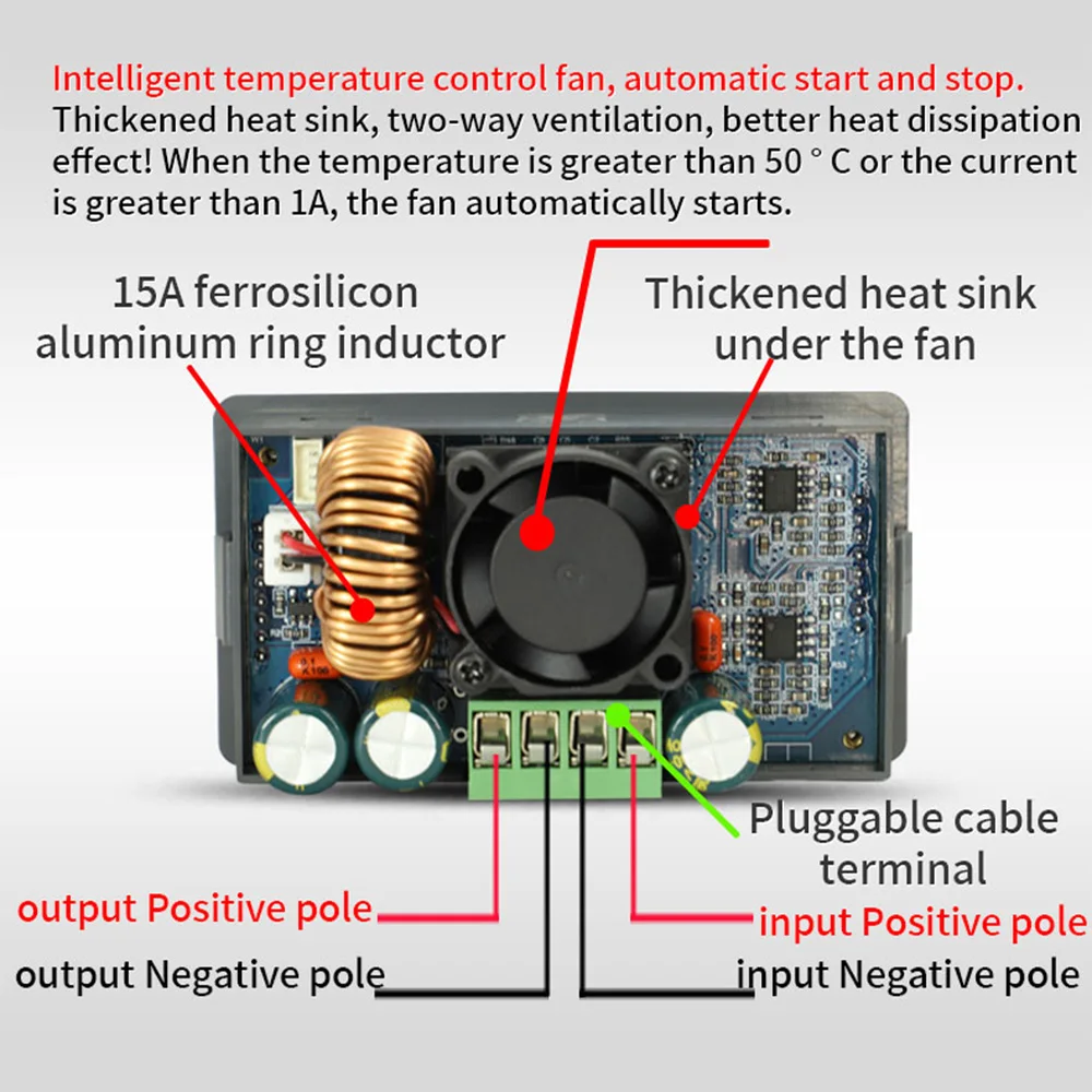 DC Buck Boost Converter, Step Up Down, Controle Digital, Regulador de Tensão, Módulo Transformador, Laboratório de Alimentação, XY5008E, 6-55V