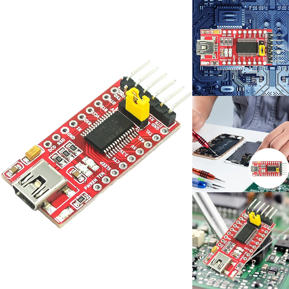 FT232RL FTDI USB إلى TTL وحدة مهايئ مسلسل 3.3 فولت 5.5 فولت FT232 برو USB صغير إلى TTL 232 USB إلى وحدة TTL لاردوينو