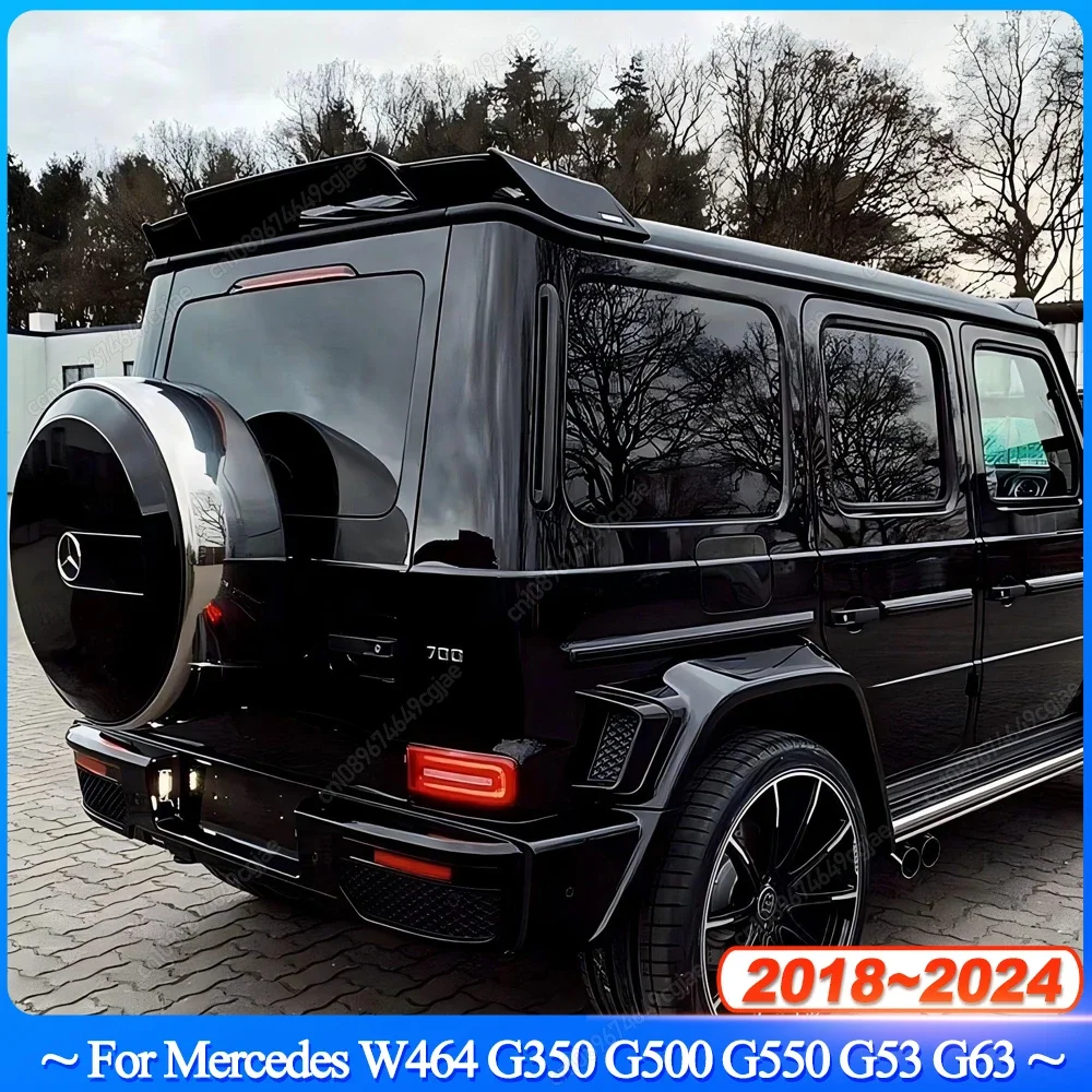 For Mercedes Benz G Class W464 G350 G500 G550 G53 G63 2018-2024 Rear Roof Top Lip Tail Spiler Wing Refits Bodykits Black Tuning